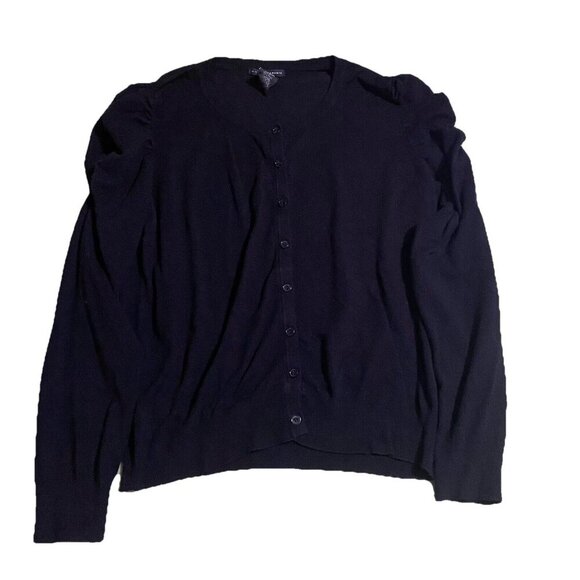 Puffed Sleeve Light Weight Cardigan Sweater Size 2xl - Picture 1 of 5